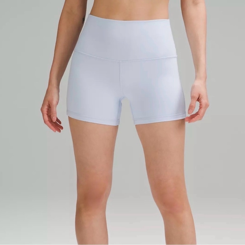 Lululemon Align 4" light blue workout shorts size 14